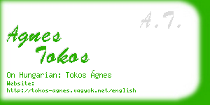 agnes tokos business card
