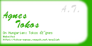 agnes tokos business card